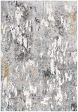 5? x 8? Gray Distressed Modern Abstract Area Rug