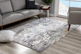 5? x 8? Gray Distressed Modern Abstract Area Rug