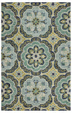 8? x 10' Green Floral Artwork Area Rug