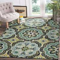 8? x 10' Green Floral Artwork Area Rug