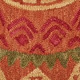 4? Round Orange Decorative Area Rug