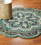 8? x 10' Green Floral Artwork Area Rug