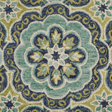 8? x 10' Green Floral Artwork Area Rug