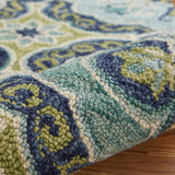 8? x 10' Green Floral Artwork Area Rug