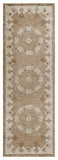 3? Round Tan Retro Modern Medallion Area Rug