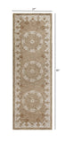 3? Round Tan Retro Modern Medallion Area Rug