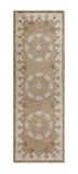 3? Round Tan Retro Modern Medallion Area Rug