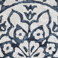 2? x 4? Navy and White Decorative Hearth Rug