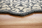 2? x 4? Navy and White Decorative Hearth Rug