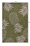 5? x 7? Green Pineapple Indoor Outdoor Area Rug