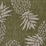 5? x 7? Green Pineapple Indoor Outdoor Area Rug