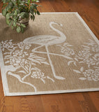 5? x 7? Tan Flamingo Indoor Outdoor Area Rug