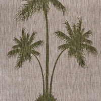 5? x 7? Green Palm Tree Indoor Outdoor Area Rug