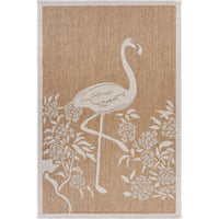 5? x 7? Tan Flamingo Indoor Outdoor Area Rug