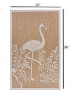 5? x 7? Tan Flamingo Indoor Outdoor Area Rug