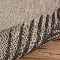 8? x 9? Beige Palm Leaves Indoor Outdoor Scatter Rug