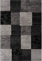 7? x 9? Gray Geometric Blocks Area Rug