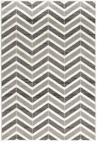 2? x 4? Gray Distressed Chevron Area Rug