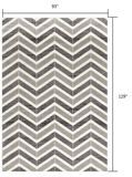 2? x 4? Gray Distressed Chevron Area Rug