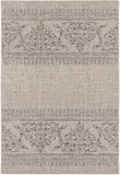 5? x 8? Ivory Distressed Scroll Pattern Area Rug