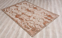 5? x 8? Brown Rust Distressed Area Rug