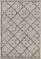 5? x 8? Gray Geometric Lattice Area Rug