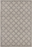 5? x 8? Gray Geometric Lattice Area Rug