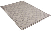 5? x 8? Gray Geometric Lattice Area Rug