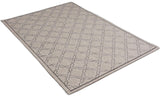 5? x 8? Gray Geometric Lattice Area Rug