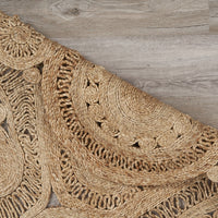 Floral Doily Natural Jute Area Rug