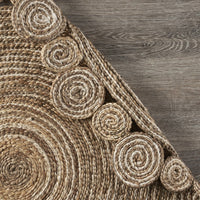 Bleached and Natural Spiral Boutique Jute Rug