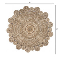 Bleached and Natural Spiral Boutique Jute Rug