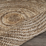 Bleached and Natural Spiral Boutique Jute Rug