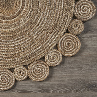 Bleached and Natural Spiral Boutique Jute Rug