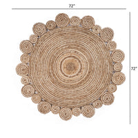 Bleached and Natural Spiral Boutique Jute Rug