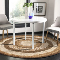 Multicolored Concentric Boutique Jute Rug