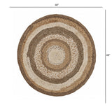 Multicolored Concentric Boutique Jute Rug