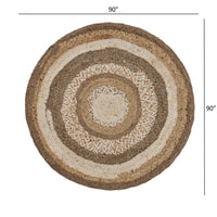 Multicolored Concentric Boutique Jute Rug