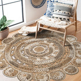 Daisy Geometric Multicolored Boutique Jute Rug