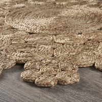 Dazzling Concentric Natural Boutique Jute Rug