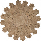 Dazzling Concentric Natural Boutique Jute Rug