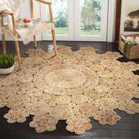 Dazzling Concentric Natural Boutique Jute Rug