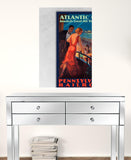 24" x 36" Vintage 1935 Atlantic City Travel Poster Wall Art