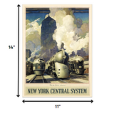 24" x 32" New York Railroad Vintage Travel Poster Wall Art