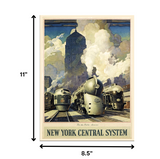24" x 32" New York Railroad Vintage Travel Poster Wall Art