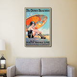 24" x 36" Dunes Beaches c1920s Vintage Travel Poster Wall Art