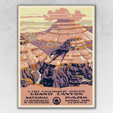 36" x 48" Grand Canyon c1938 Vintage Travel Poster Wall Art