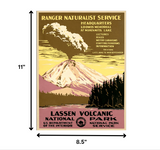 24" x 32" Lassen Volcanic National Park Vintage Travel Poster Wall Art