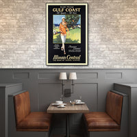 36" x 54" Gulf Coast Golf 1932 Vintage Travel Poster Wall Art