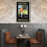 36" x 54" Gulf Coast Golf 1932 Vintage Travel Poster Wall Art